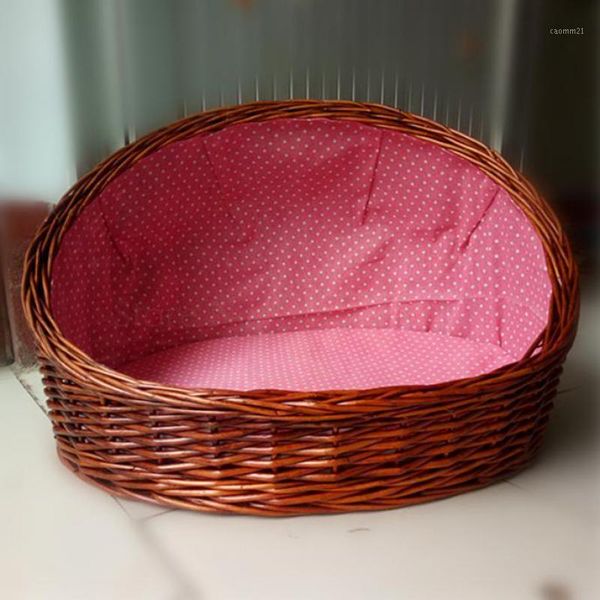 

600 rattan willow kennel cat kennel pet teddy vip small four seasons summer universal removable1