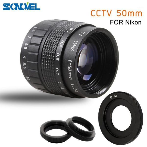 

50mm f1.4 cctv tv movie lens+c mount+macro ring for nikon 1 aw1 s2 j4 j3 j2 j1 v3 v2 v1 mirrorless camera c-ni1