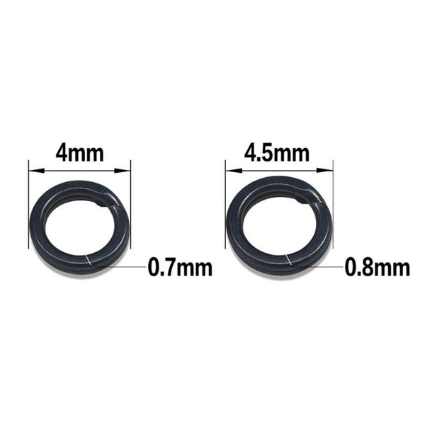

50pcs / серия классический черный никель цвет нержавеющая сталь split ring рыбалка разъем рыбы крючки прикормы рыболовные принадлежности bby