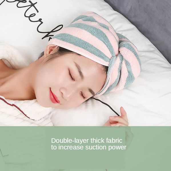 

shower caps dry hair cap women towel wrapped absorbent headscarf quick-drying long coral fleece microfiber