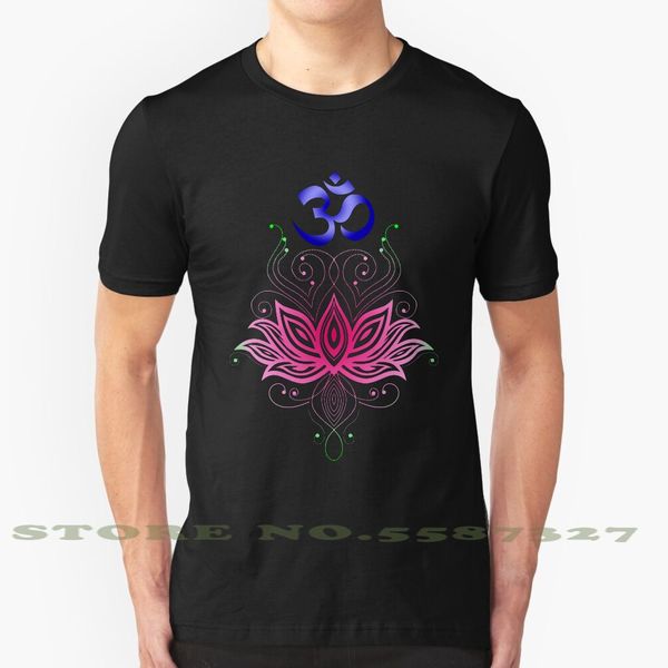 

lotus om graphic custom funny symbol om aum chakra shiva dala vector hindu yoga sacred buddha india hooded sweatshirt hoodie men t shirt