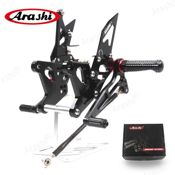 

arashi rider footrests for zx6r zx636 2005-2006 cnc adjustable foot pegs rearset ninja zx-6r zx 6r zx 636 2005 2006