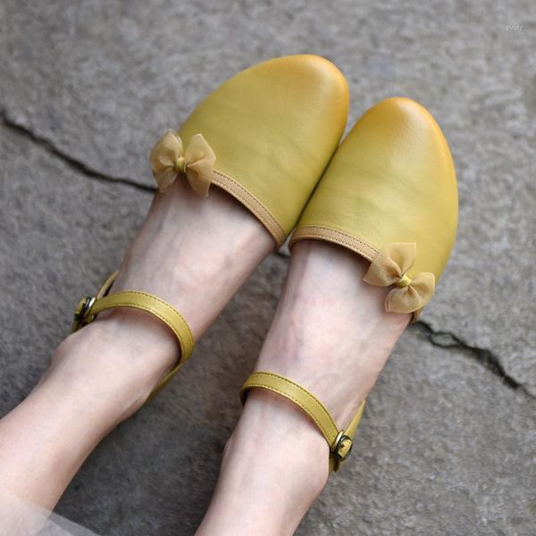 

artmu original lady sandals bow shoes buckle casual shoes closed toe sandals female summer and autumn single flats1, Black