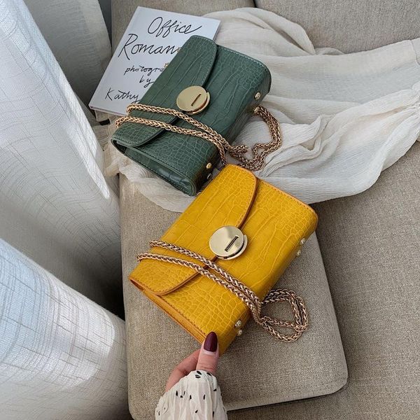 

камень шаблон crossbody сумка для женщин 2020 малой цепи малых площадей сумки pu кожи дамы конструктора плеча сумки