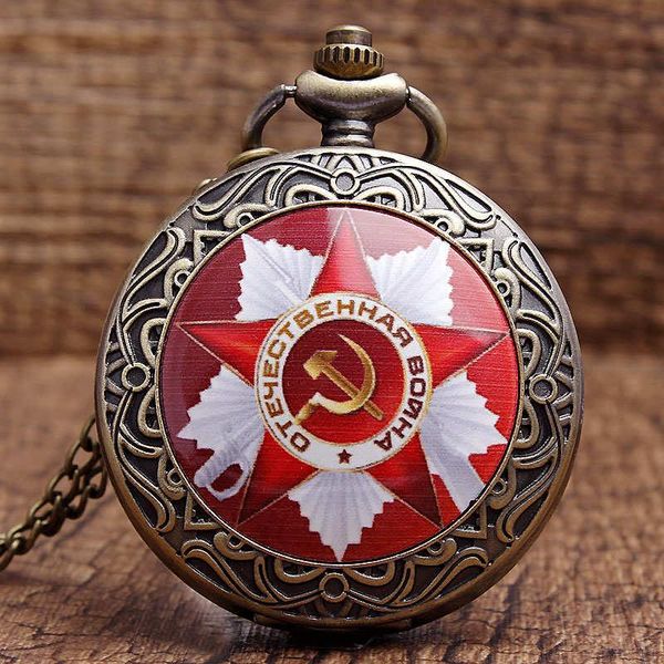 

retro emblem ussr gold silver soviet badges pocket watches hammer and sickle russia army cccp quartz pocket watch men women q bbyfhz, Slivery;golden