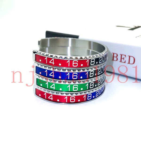 

luxury designer fashion bracelets for womens mens watch watches style cuff bracelet stainless steel mens jewelry fashion party, Black