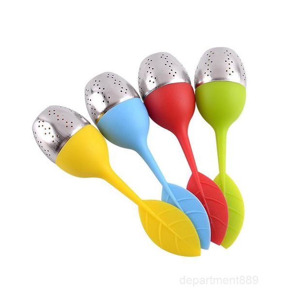 

silicone infuser leaves shape silicon teacup make bag filter stainless steel strainers tea leaf diffuser dhb6