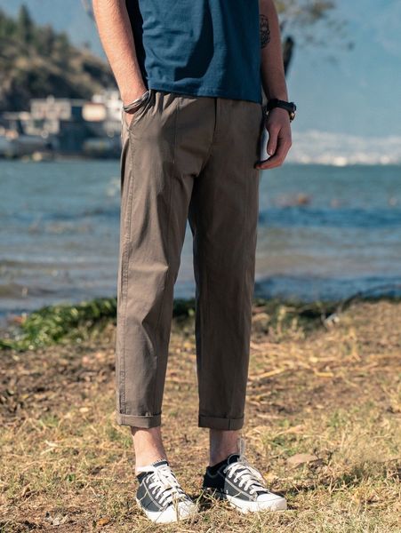 

men solid tapered pants o1qw#, Black