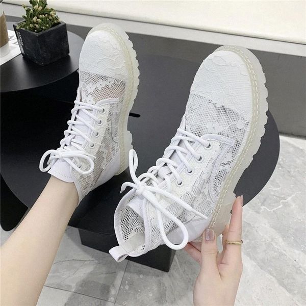 

cootelili woman sandals women fashion sandalias breathable lace mesh 3cm heel shoes platform sandale womens sandal lace up 35-39 #1b7c, Black