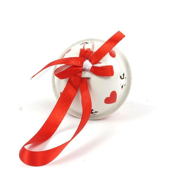 

новогоднее украшение 6шт белый красный металл jingle bell большой размер 65мм с рождеством ленты новогоднее украшение для дома sqcbvn