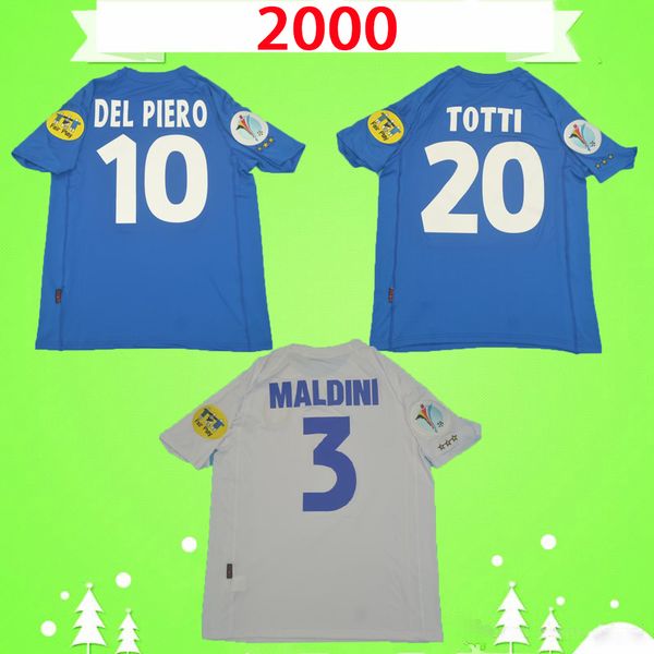 

italy 2000 retro soccer jerseys classic football shirt vintage uniforms f.inzaghi del piero totti vieri maldini nesta maglietta da calcio, Black;yellow
