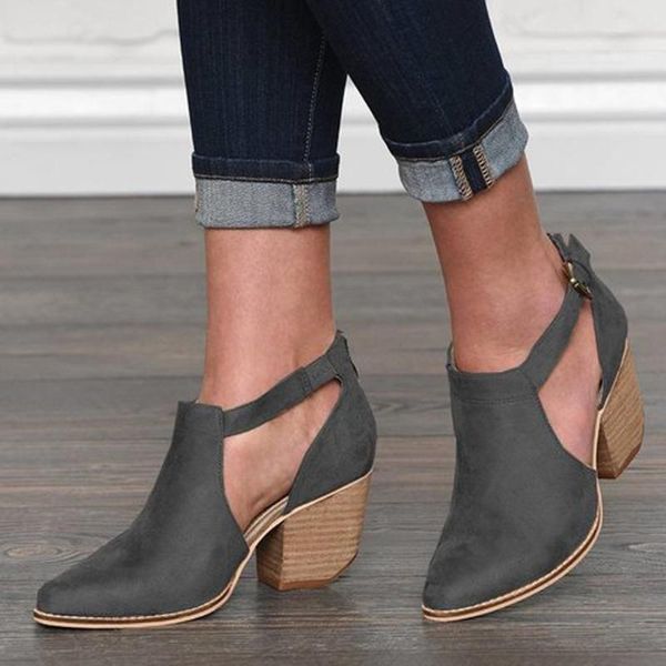 

women high heel pumps short buckle ankle strap booties shoes ladies high heels work shoes ladies single, Black