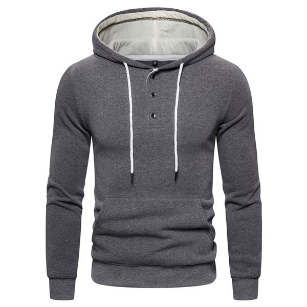 

dropshipping arrive sweatshirts fashion autumn winter hoody hoodies men casual thick fleece men's hoodie kg-129, Black