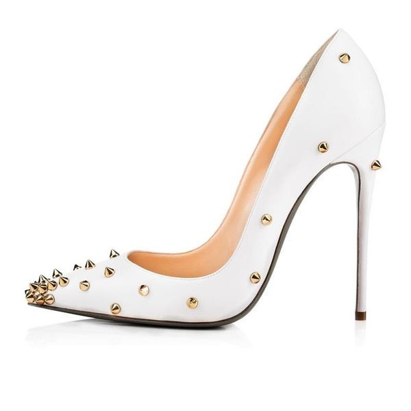 

women's fashion shoes tip in her riveting nail thin heeled shoes heels heels wedding party, Black