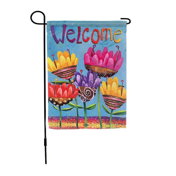 

sublimation polyester fiber blank garden flag for valentine's day easter thermal transfer printing banner flags consumables 30*45cm d10