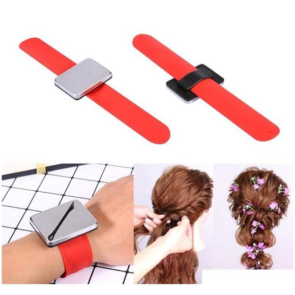 

professional salon magnetic bracelet wrist band strap belt hair clip holder hair accessories barber hairdressi qylrxt sweet07