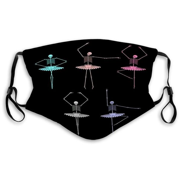 

adjustable warm face mask skeleton ballerina set skull and bones ballet halloween