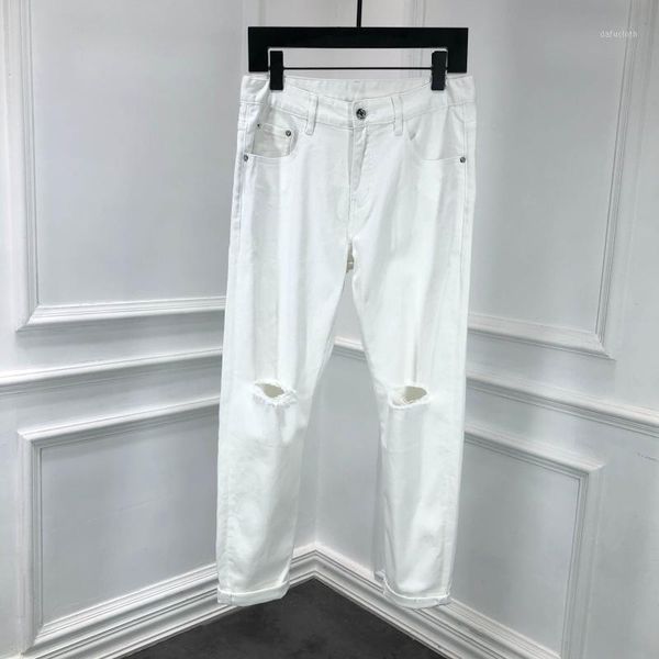 

z12102 fashion men's jeans 2020 runway luxury european design party style men's clothing1, Blue