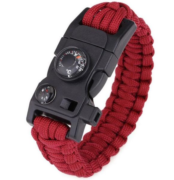 Outdoor-Survival-Armband, multifunktionale Notfall-Rettungsarmbänder zum Wandern, Camping, Regenschirm-Seil-Armband