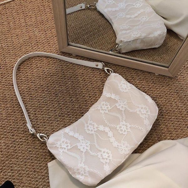 

cross body vintage ladies small shoulder bags retro embroidery lace female underarm bag simple women baguette handbags casual tote purse