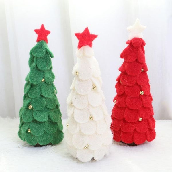 

christmas decorations wooden felt toy bells tree1