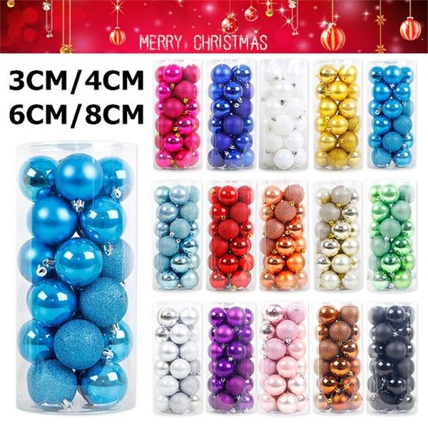

30/40/60/80mm tree bauble ball for xmas christmas party home hanging drop ornament decorations