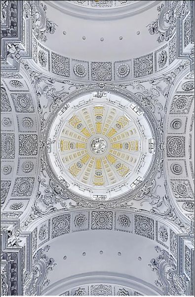 

3d luxury european-style palace relief ceiling 3d murals wallpaper for living room
