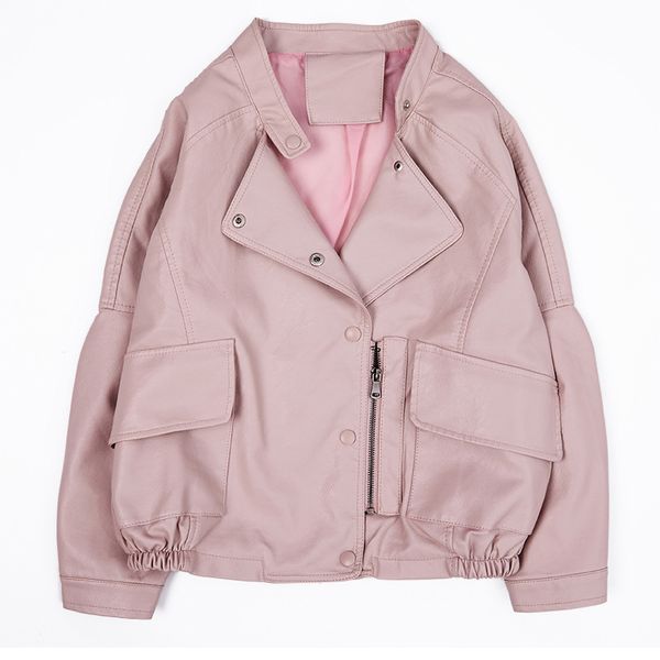 

2021 new fall from the soft women's leather plutonium jacket high street outerwear pu82, Black