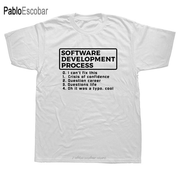 

дизайнеры балахона смешной разработки программного обеспечения программист coder мужчины лето хлопок harajuku с коротким рукавом streetwear