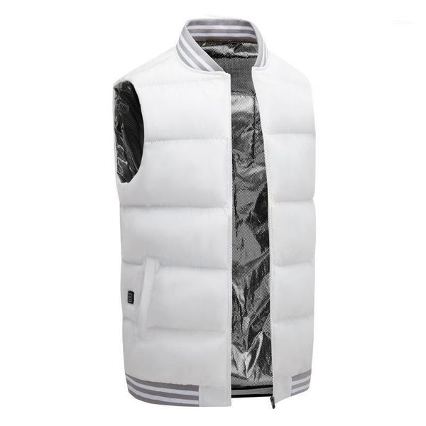 

men's vests wenyujh women usb heated vest men winter warm body clothes thermal snowy day charging intelligent outdoor work jacket1, Black;white