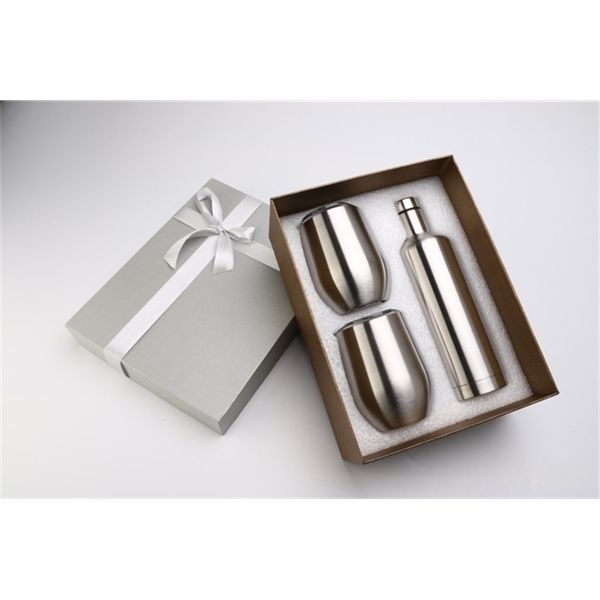 

3pcs 500ml thermos 12oz egg cup wine tumbler stainless steel flask double wall vacuum insulated bottle gift set a05