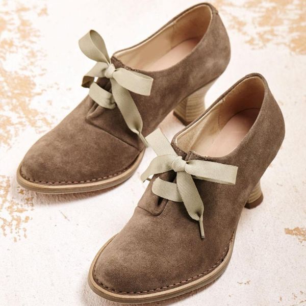 

women lace-up ancient custom ankle bare platform boots bow high heel england style square heel casual booties zapatos de mujer, Black