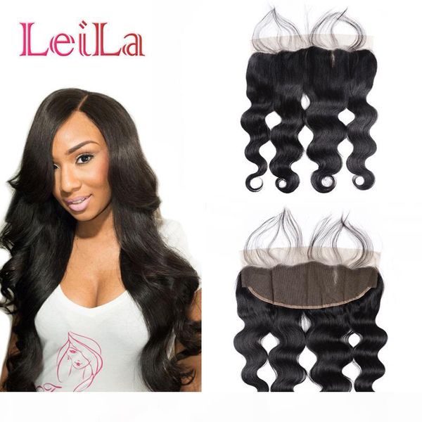 

indian body wave 13x4 lace frontal closure with pre plucked virgin human hair full lace frontal body wave, Black;brown