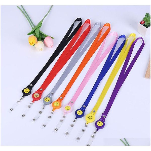 

retractable pass id card badge holder strap reel key name tag card holder recoil reel for school office company qw7383 okeuy