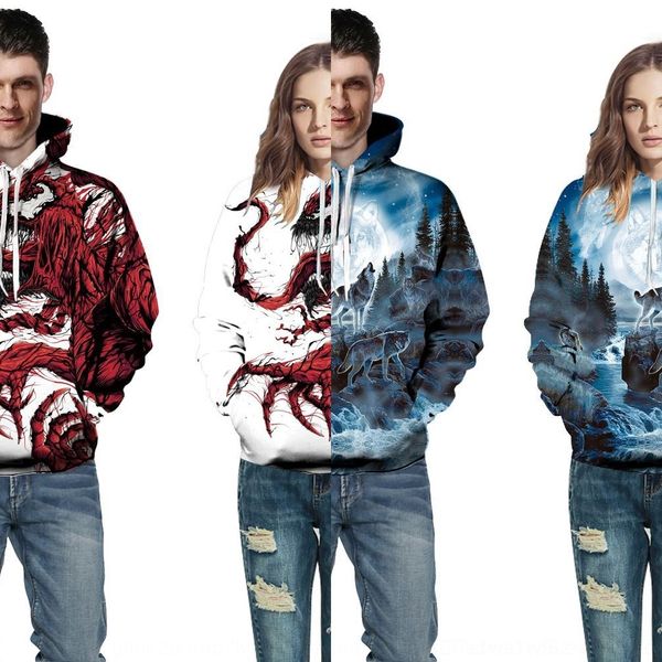 

jr2c0 hoodie pulloverhoodie ecynp свитера 3d цифровая печать пуловер куртка зимний с длинным рукавом бейсбол осенью случайной парой нового п, Black