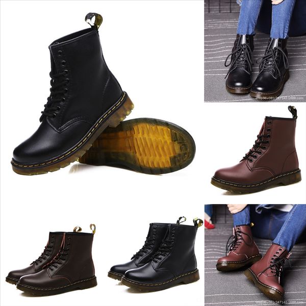

lcj30 soft boot combat women for womens couple winter autumn girls flat heel boot leather leather knitting patchwork shoes good, Black