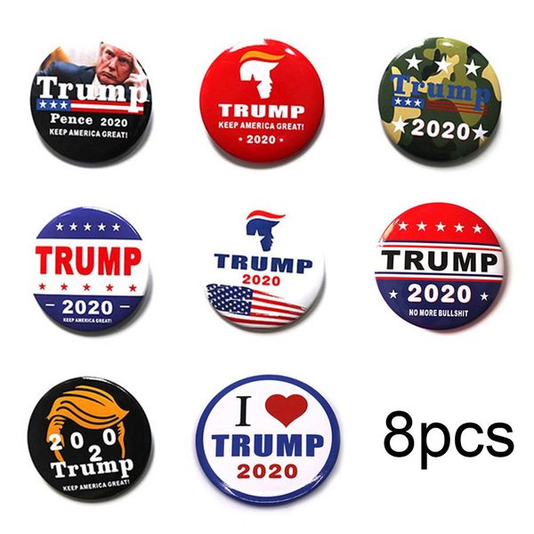 

8шт trump байден брошь 2020 сторонник президентской избирательной кампании chic баннер броши для женщин человек моды броши sqcbst bdefashion, Gray