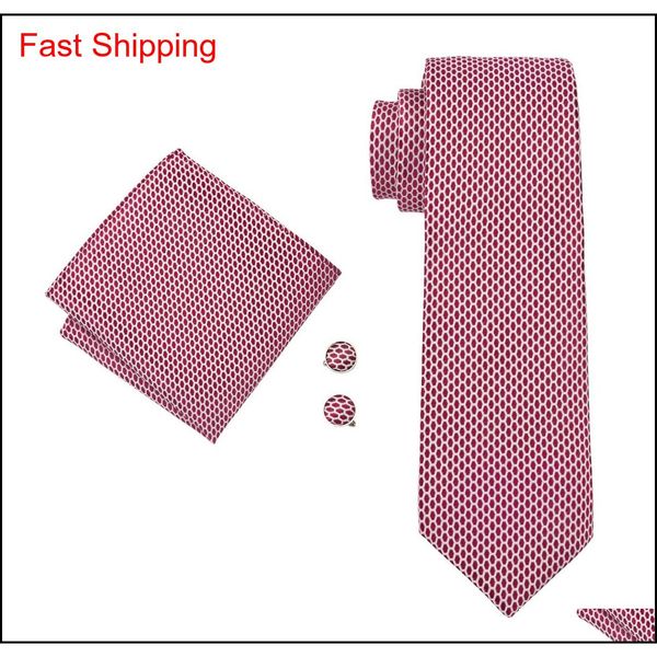 

classic silk mens ties red tie sets dot mens neck ties tie hankerchief cufflinks sets jacquard woven meeting busi qylugx beauty888, Black;blue