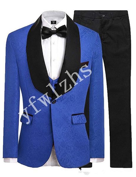 

hongyeli men's suits & blazers handsome one button groomsmen shawl lapel groom tuxedos wedding dress men blazer prom dinner (jacket+pan, White;black