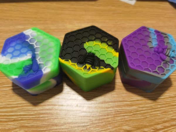 

honeybee 26ml e food pattern nonstick tool vaporizer approved containers box jar jars oil for silicone fda dab cigs grade storage wax bbyyg