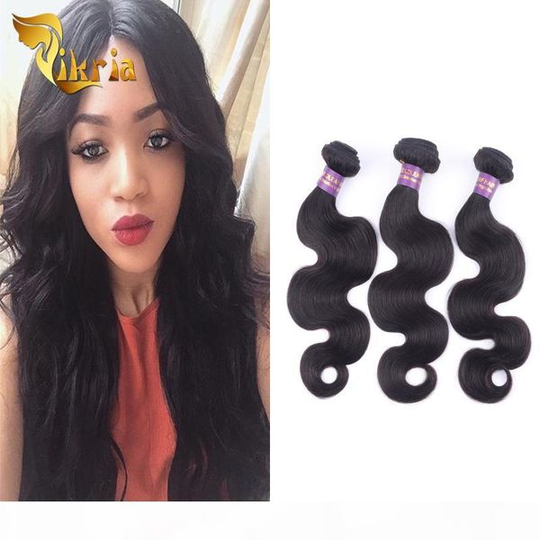 

бразильских индийского перуанского малазийской объемной волна человеческих волос пучков extensions волос remy ткачество связка natural color, Black