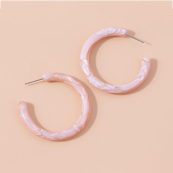 

hoop & huggie vg 6ym trendy colorful acrylic big earrings for women c shape white earring female party dating earings jewelry 2021, Golden;silver