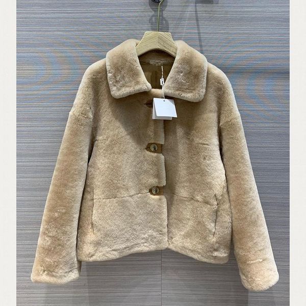 

women's fur & faux real women coat natural double-faced sheepskin and outwear winter merino sheep warm thick h1026, Black