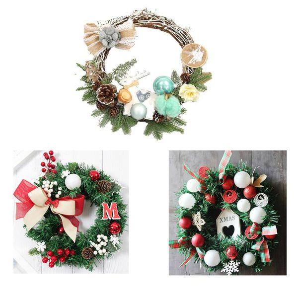 

christmas wreath decoration window layout front door hanging ornaments place props
