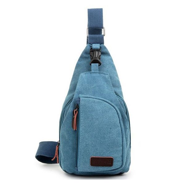 

new men vintage canvas satchel shoulder sling pack bag leisure male short trip travel chest bag