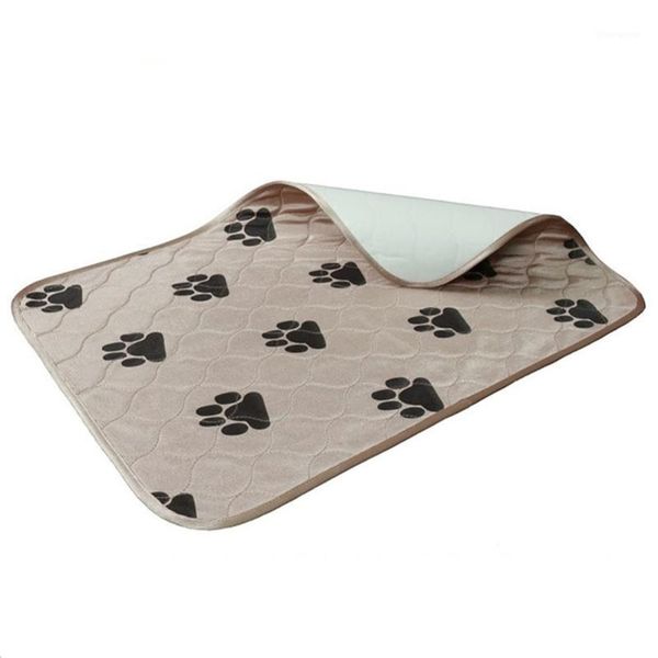 

waterproof reusable dog pee pad washable puppy training pad pet training floor mat light brown 80*90cm1