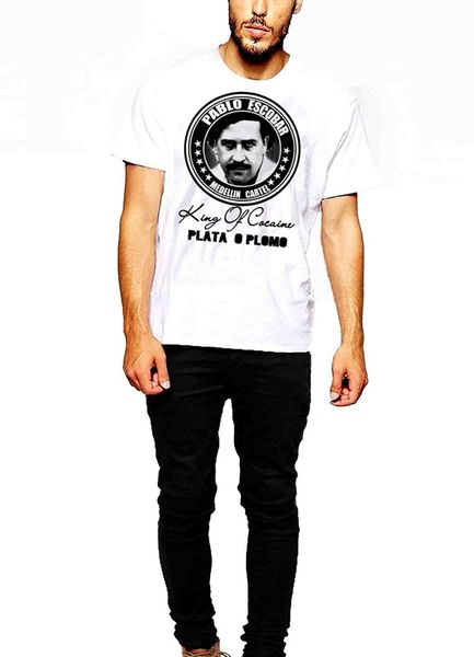 

new summer men t-shirt escobar el patrol del t-shirt medellin cartel plato o plomo king of coke tee shirt sport hooded sweatshirt hoodie