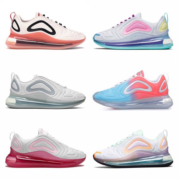 

720 cushion running shoes designer crimson racer blue grey volt bubble pack black mens trainers womens sneakers sports 36-45, White;red