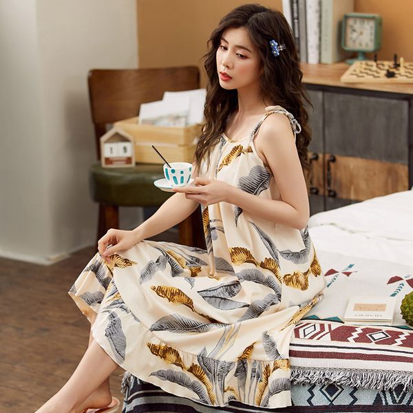 

2021 new pajamas sleeveless woman's floral stamina summer cotton candy and lovely casual pyjamas can wear household clothes 2p6n, Black;red