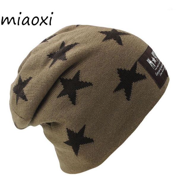 

beanies miaoxi fashion stars knitting men warm winter hat snow caps male women 6 colors black beanie knit bonnet1
